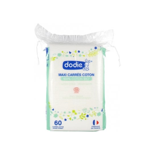Dodie Maxi Cuadros de Algodón Orgánico 60 uds