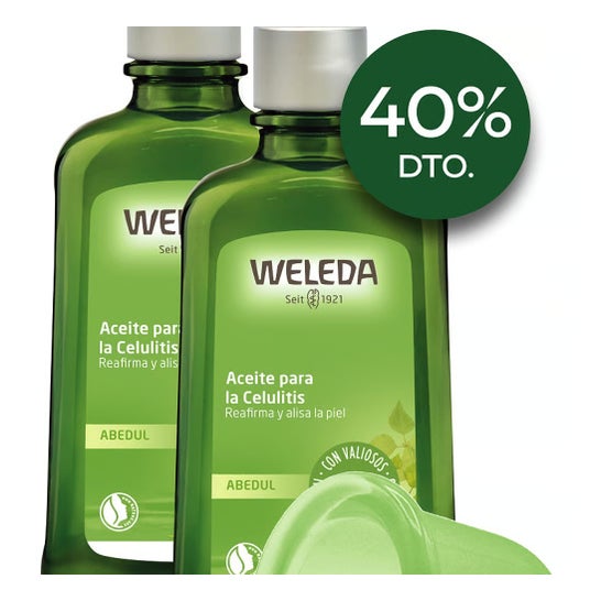 Weleda Aceite para la Celulitis de Abedul 2x100ml + Celulicup