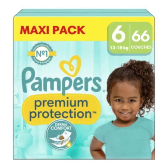 Pampers Premium Protection Größe 6 13-18 kg 66 Stk.