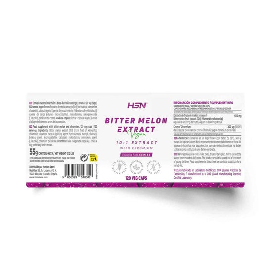 HSN Extracto de Melón Amargo 10:1 300 mg 120 vcaps