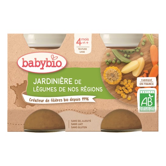 Babybio Organic Vegetable Garden Jars in 4 months 2x130g