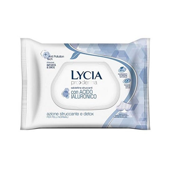 Lycia Hyaluronic Acid Makeup Remover Wipes 20uds