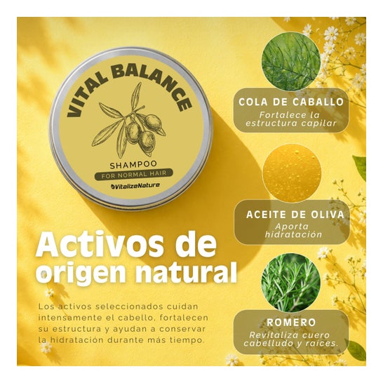 VitalizeNature Champú Sólido Vital Balance 100 g