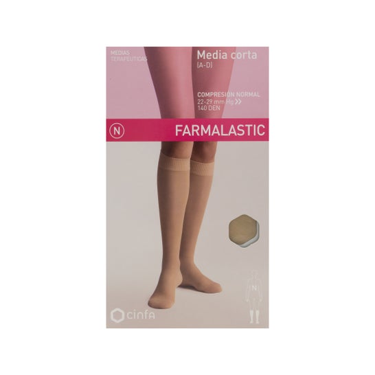 Farmalastic medium short (A-D) normal compression T-extra large beige 1pc