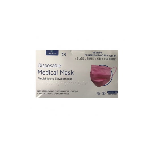 Yinhongyuhe Disposable Medical Mask NR Rosa 50uds