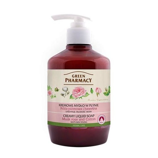 Green Pharmacy Creamy Liquid Soap Musk Rose & Cotton 460ml