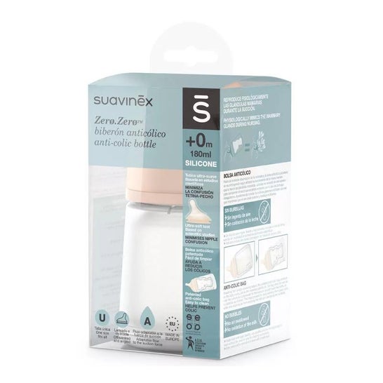 Suavinex Biberon Zero Colico Sauger Adapt Baby Stärke 180ml Suavinex Biberon Zero Colico Sauger Adapt Baby Stärke 180ml