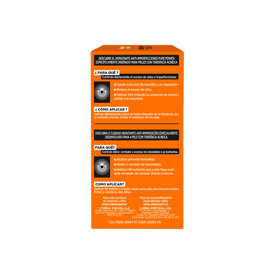 L'Oreal Men Expert Pure Power fugtighedsgivende anti-imperfektioner 50 ml