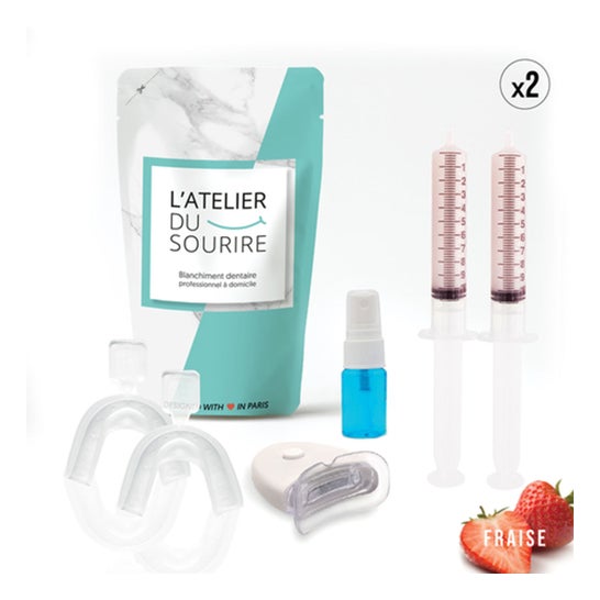 Kit de blanqueamiento dental profesional Smile Latelier con sabor a fresa