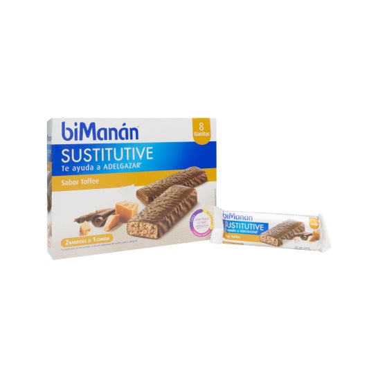 biManán® Sustitutive toffee smag 8 bar