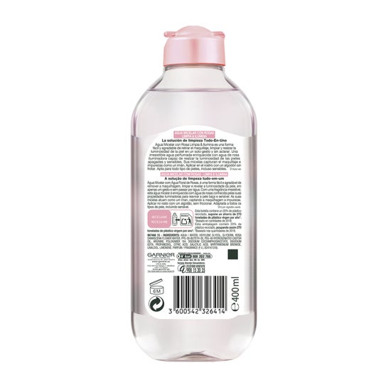 Garnier Skin Active Agua Rosas Agua Micelar 400 ml