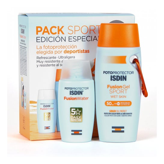 Fotoprotector ISDIN® Doppelpack Sport Fusion Gel LSF50+ 100ml + Fusion Water LSF50+ 50ml