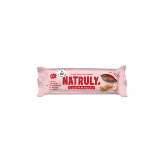 Natruly Raw Kakao & Erdnuss Energie-Riegel 40g