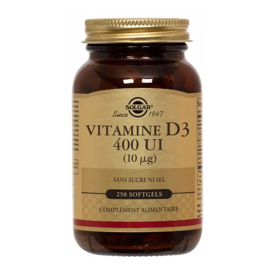 Solgar Vitamine D3 400 UI (10mcg) 250 glules