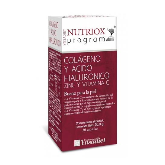 Ynsadiet colágeno + ácido hialurónico Nutriox 30cáps