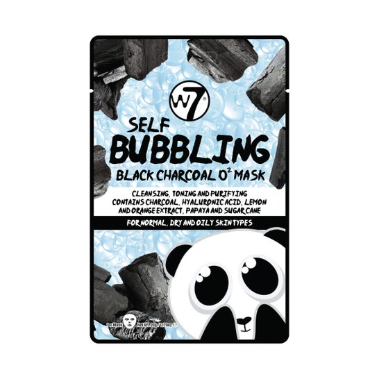 W7 Maschera Viso di Carta Self Bubbling Carbone O2 20g