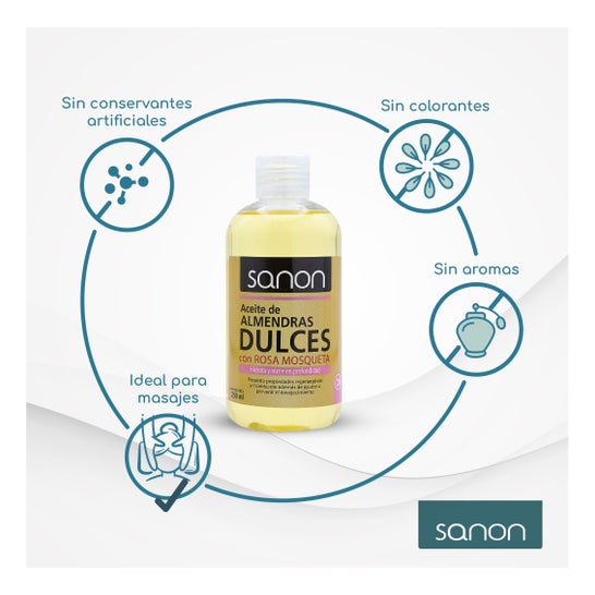 Sanon Aceite de Almendras Rosa Mosqueta 250 ml