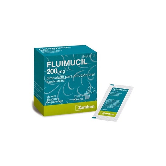 Fluimucil 200mg Sabor Naranja 30 sobres