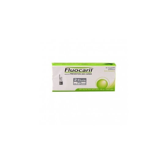 Fluocaril Bifluore 250 Mg Menta Pasta de dientes 2 Tubos de 75 Ml