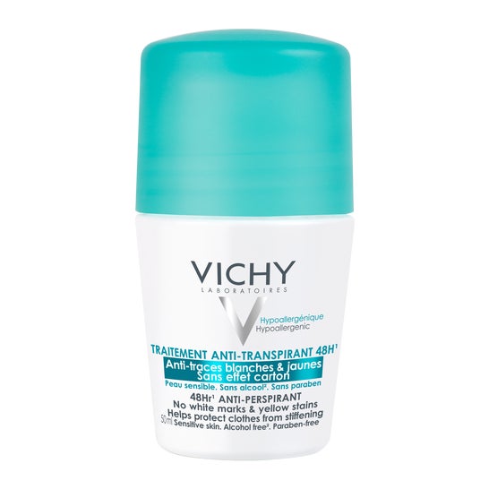 Vichy desodorante antitranspirante antimanchas blancas roll-on 50ml