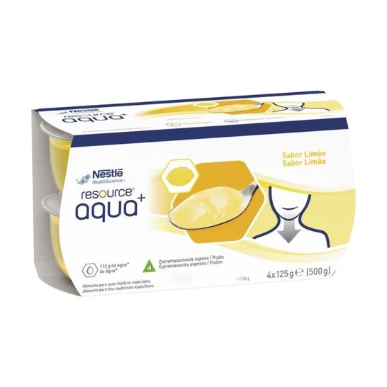 Resource Aqua+ Agua Gelificada Limón 4x125g