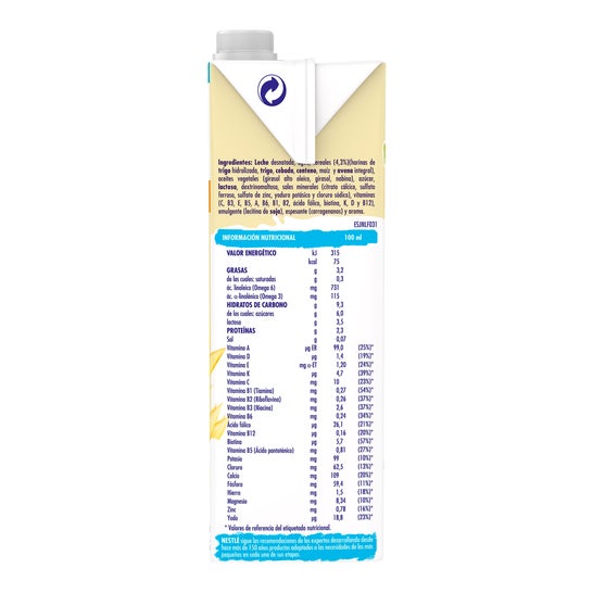 Nestlé Junior Crecimiento 3 con Cereales 1L