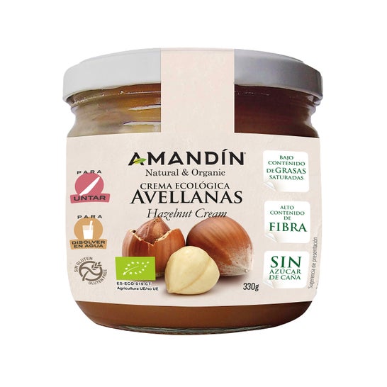Amandin Cream Cacao Hazelnootcrème Eco 330g