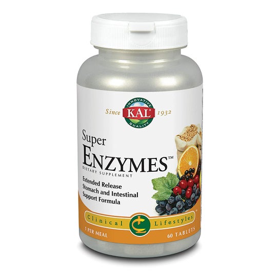 Kal Suplementos Super Enzymes Acción Prolongada 60 Comprimidos