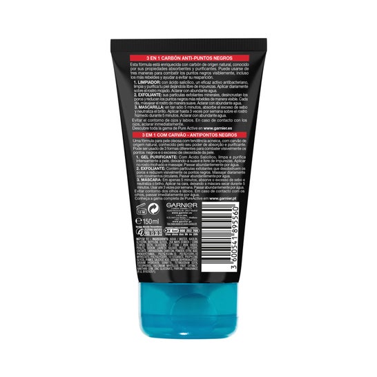 Garnier Máscara Pure Active Intensive 3 em 1 150ml