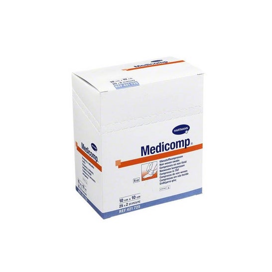 Hartmann Medicomp gauze non woven aposito sterile 10 X 10 CM 25 x 2 U