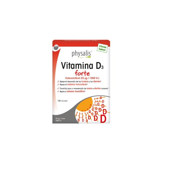 Physalis Vitamin D3 Forte 100 kapsler