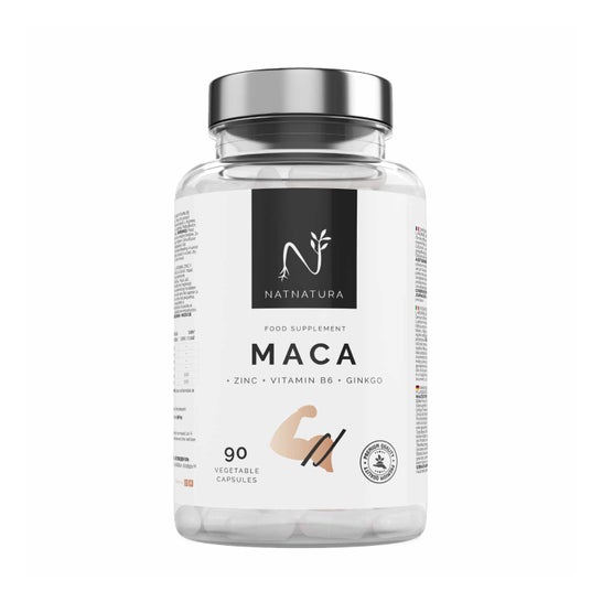 Natnatura Maca con Zinco + Vitamina B6 + Ginkgo 90caps