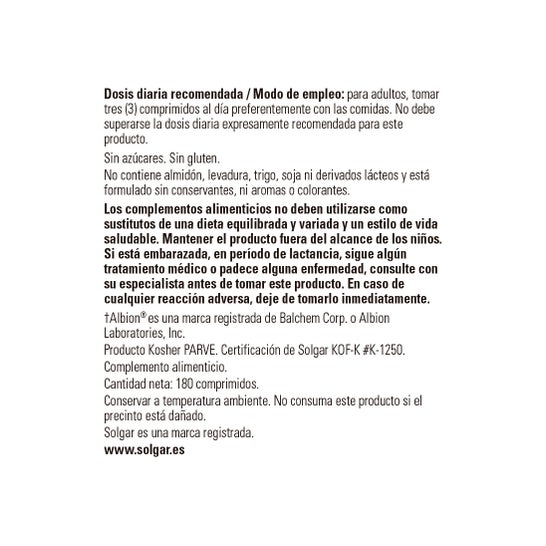 Solgar Multimineral Solamins 180 comp