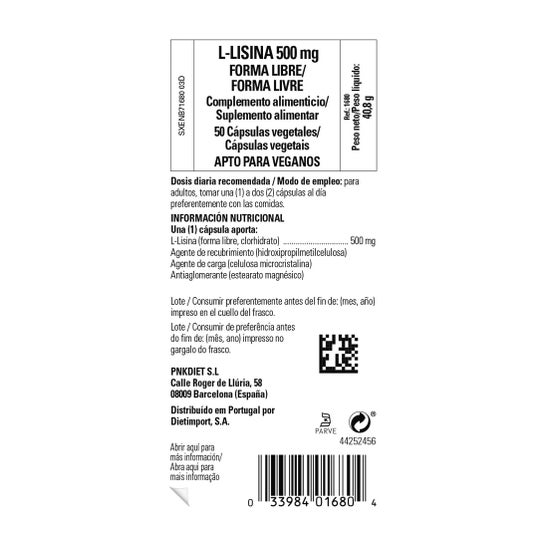 Solgar L-Lisina 500 mg 50 caps