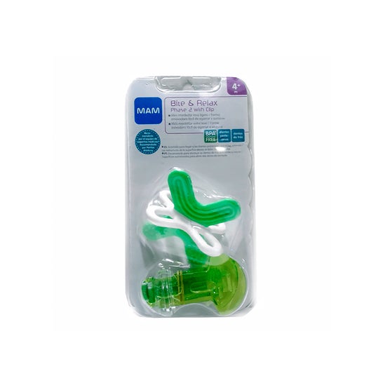 Mam Bite and Relax Phase 2 Clip Green 1 pz