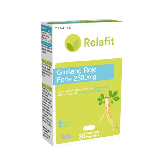 Relafit Ginseng Rojo Forte 2500 Mg 30 cápsulas