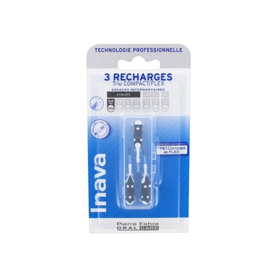 Inava Trio Compac Spazzola Compac e Rechar Nero Blist/3