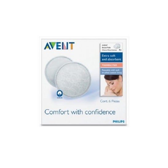 Avent Discos Absorbentes Lavables Scf155/06 6 uds