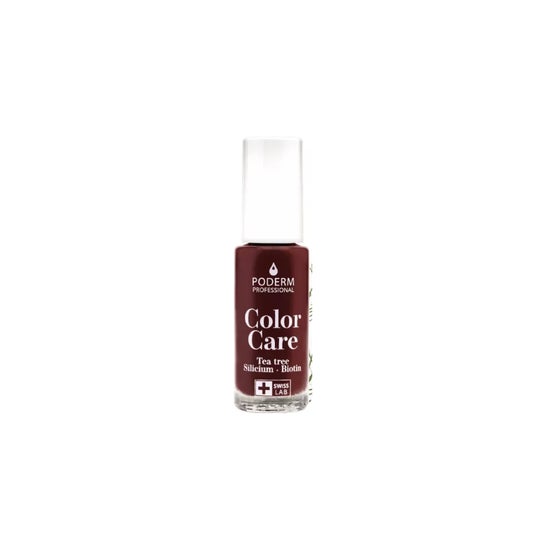Poderm Color Care Esmalte Uñas Rojo Negro 8ml