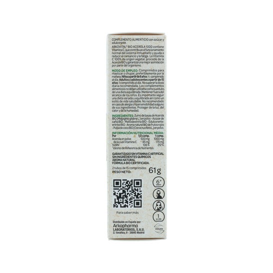 Arkopharma Arkovital BIO Acerola 1000 Vitamina C 30comp