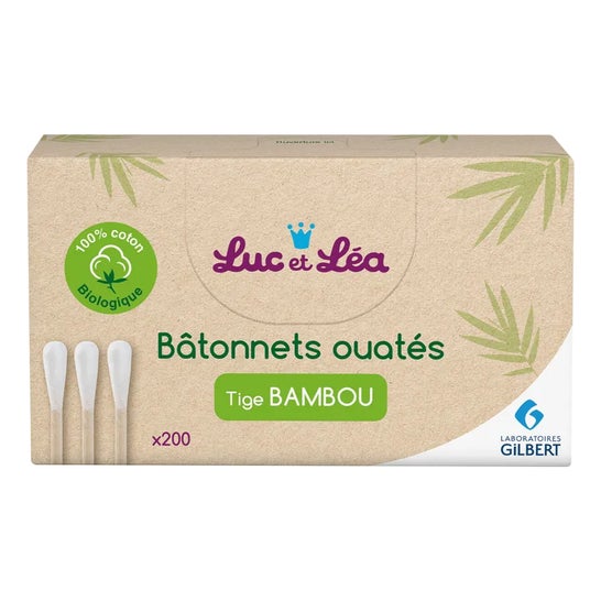 Luc Et Lea Bastoncillos de Algodón Varilla de Bambú 200uds