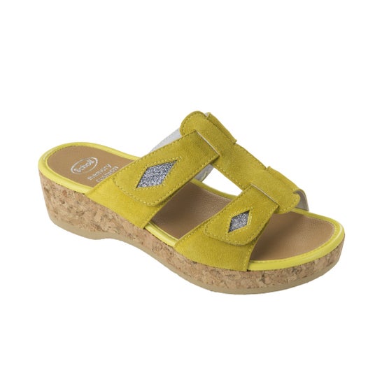 Scholl Dorabella Sandalia Memory Cushion Amarillo Talla 37 1 Par