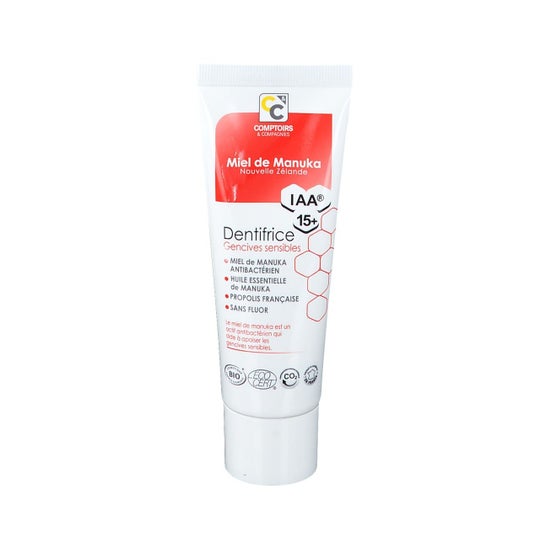 Comptoirs et Compagnies  Organic Toothpaste Gums Sensitive to Manuka Honey IAA 15+ 75ml