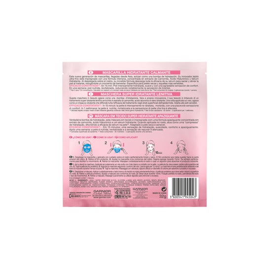 Garnier Skin Active Hydrabomb Mask Facial Hidratante Calmante 1 ud