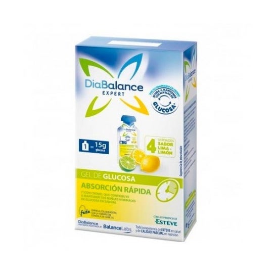 Diabalance Expert Gel Glucosa Absorción Rápida Lima Limón 4uds
