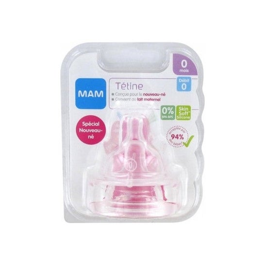 Mam Tétine Débit 0 Extra Lent Silicone 2und MAM, (Código PF )