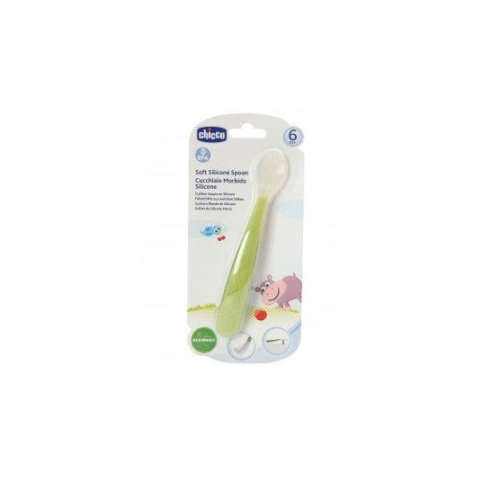 Chicco Silicone Spoon6m + Up Green