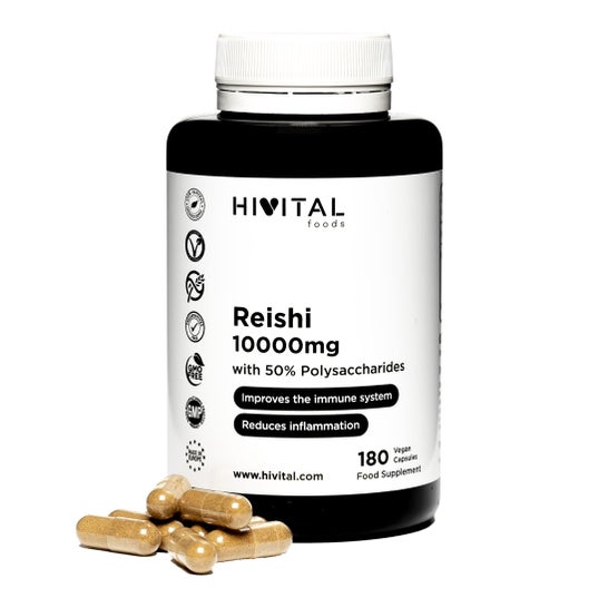 Hivital Foods Reishi puur 10000mg 180 veganistische capsules
