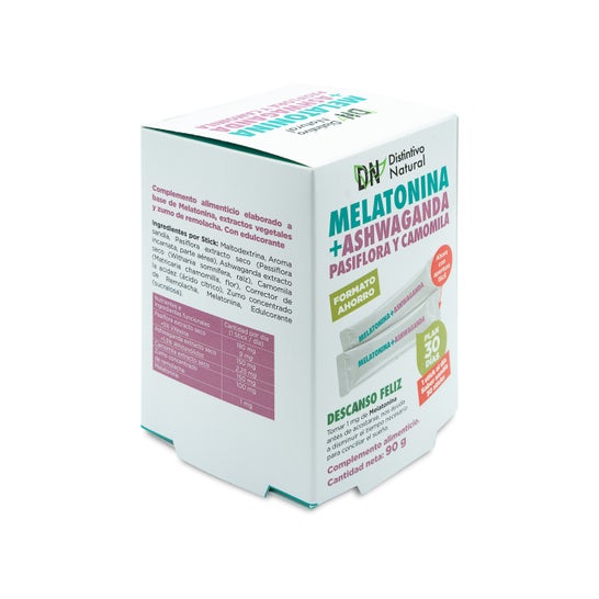 Unverwechselbares natürliches Melatonin + Ashwagandha 30 Stück