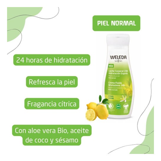 Weleda Leche Corporal 24H Hidratación Exprés de Citrus 200 ml